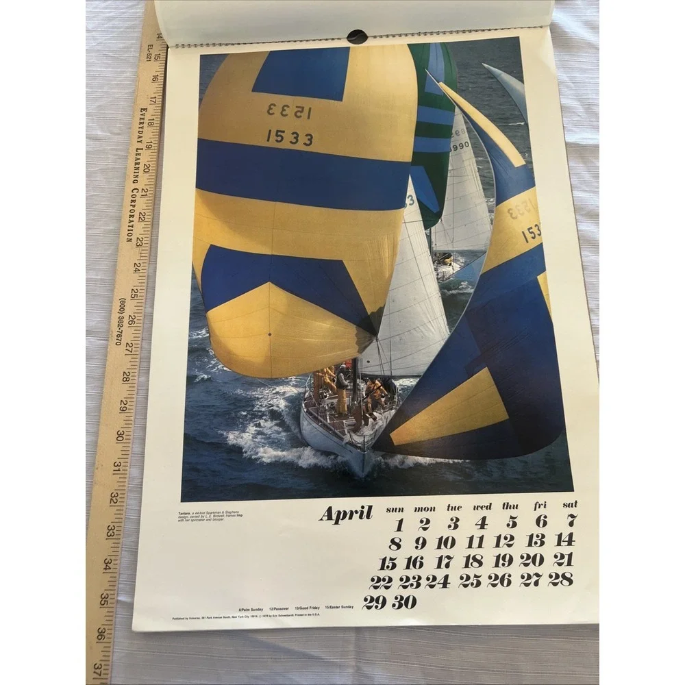 Vintage 1979 Sailing Wall Universe Calendar Eric Schweikardt 21